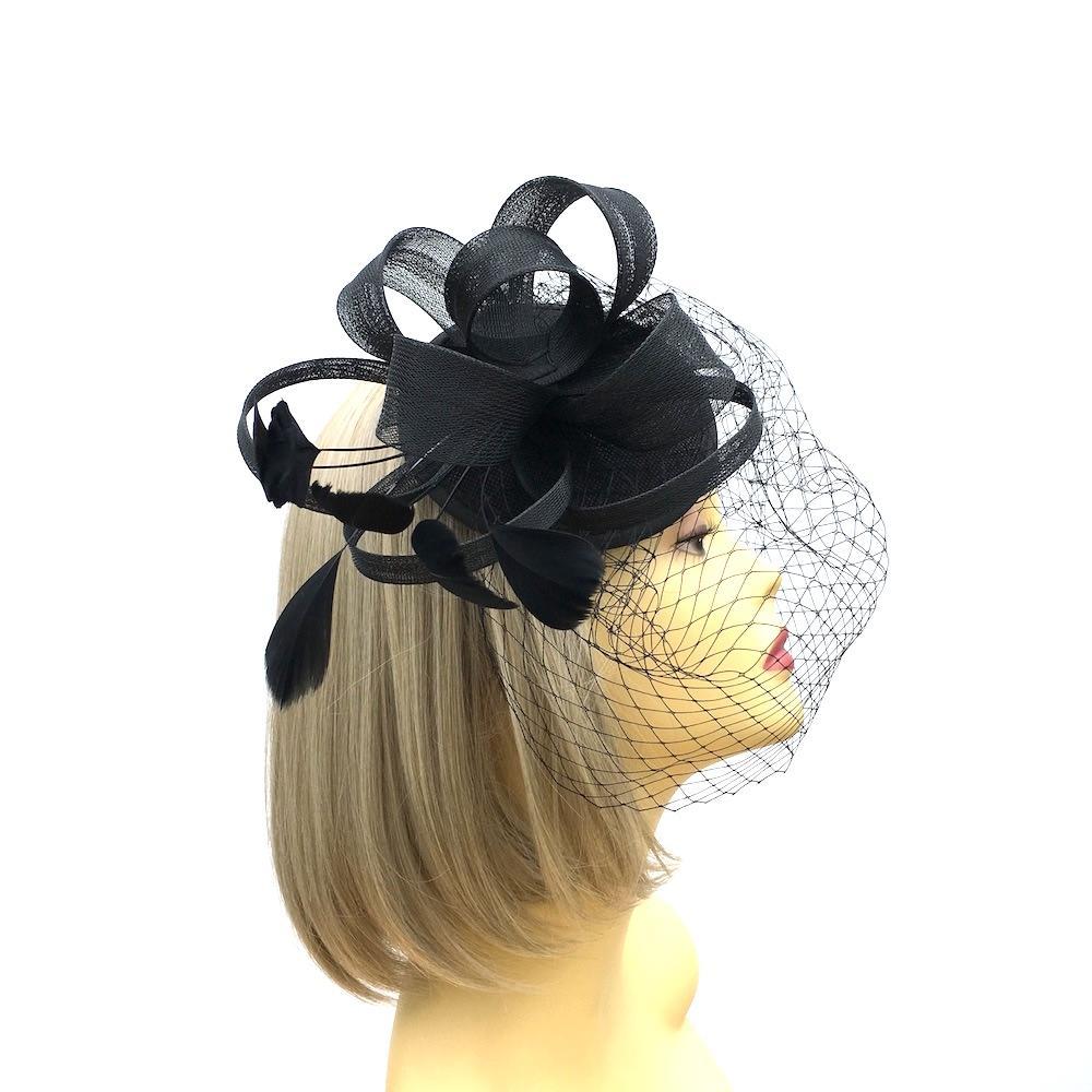 Hats & Fascinators with Veil Birdcage Fascinators & Birdcage Veils