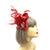 Elegant Red Satin Fascinator with Crystal Embellishment-Fascinators Direct