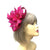 Feather & Mesh Hot Pink Fascinator with Diamante Beads-Fascinators Direct