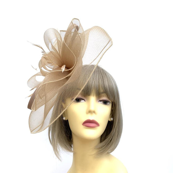 Beige Fascinators Beige Hair Fascinators & Beige Fascinator Hats