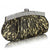 Floral Lace Clutch Bag - Gold-Fascinators Direct