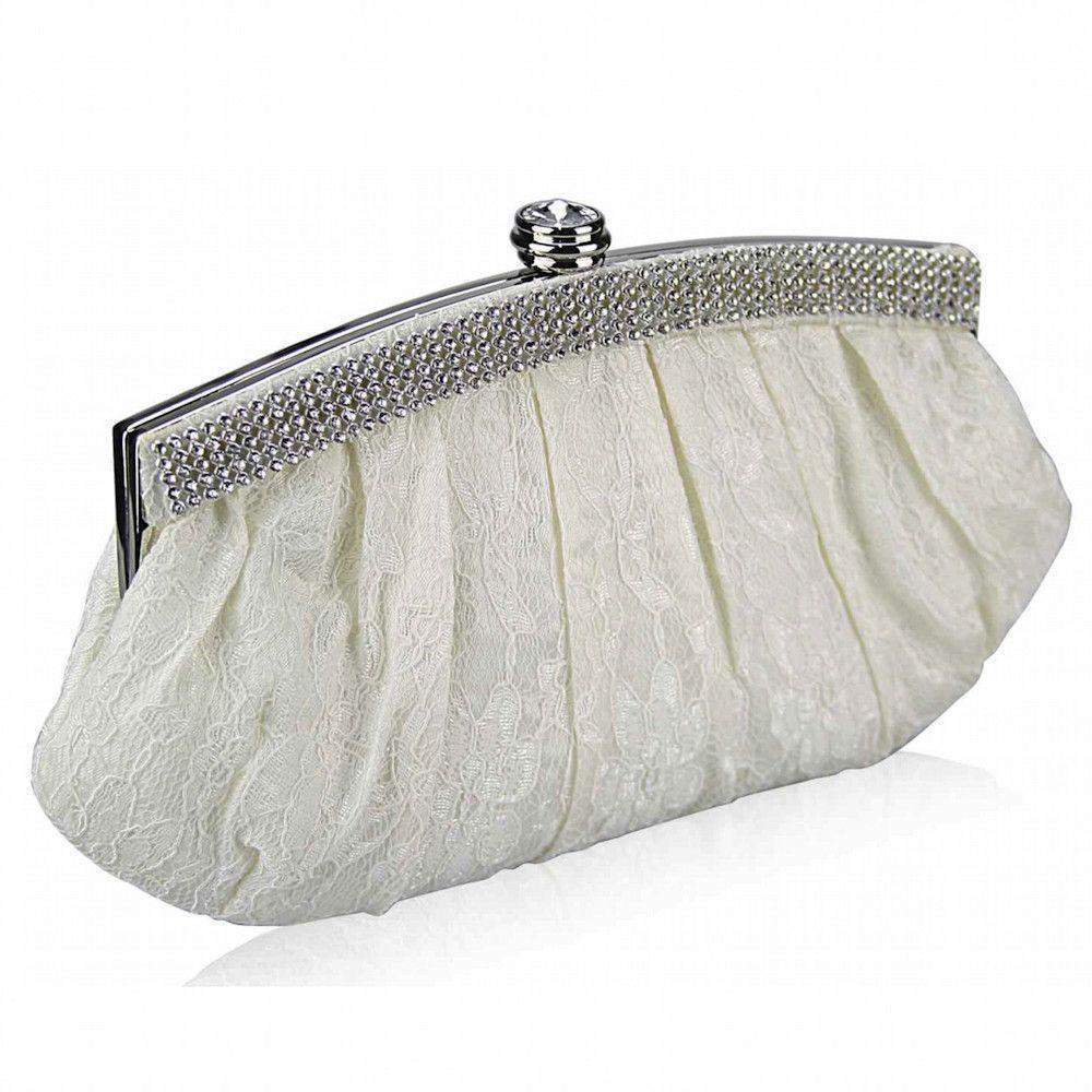 Precious Ivory and Gold Bridal Clutch Beaded and Appliquéd Lace Clutch...  ($75) ❤ liked on Polyvore featuring bags, hand… | Bridal clutch bag, Bridal  clutch, Purses