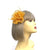 Folded Sinamay Flower Mustard Fascinator Clip with Feathers-Fascinators Direct