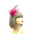 Fuchsia Disc Fascinator with Flower & Feathers-Fascinators Direct