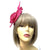 Fuschia Hair Fascinator with Sinamay Flower & Feather Quill-Fascinators Direct