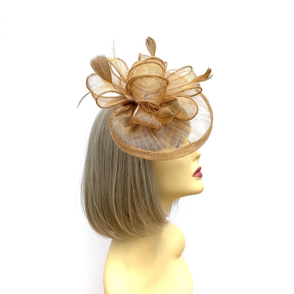 Gold fascinators deals for weddings