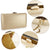 Gold Leatherette Box Clutch Bag-Fascinators Direct