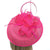 Hot Pink Sinamay Saucer Hatinator with Curled Quill-Fascinators Direct