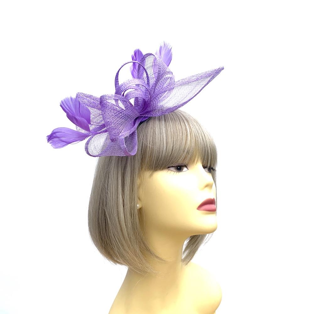 Isobel Light Purple Fascinator Headband-Fascinators Direct