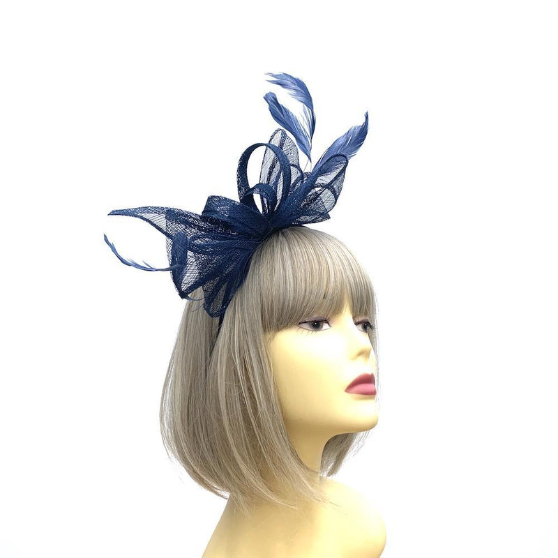 Isobel Navy Fascinator Headband for Weddings & Occasions