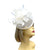Ivory Fascinator with Ruched Sinamay & Loops-Fascinators Direct