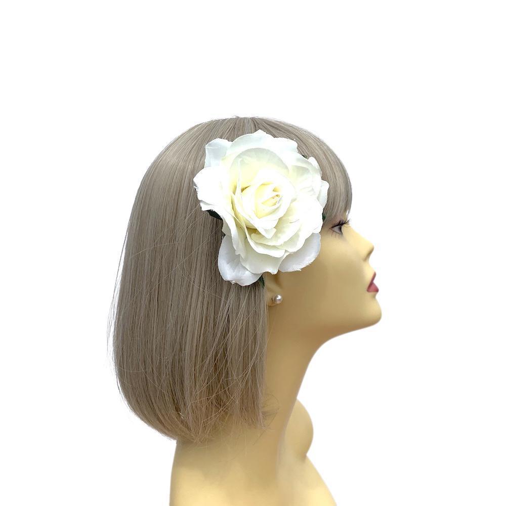 White rose hair clearance piece