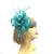 Jade Green Fascinator Comb with Fluted Sinamay & Feathers-Fascinators Direct