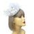 Jewelled Bridal Fascinator Hat with White Embroidery and Flowers-Fascinators Direct