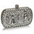 Jewels & Gems Jewelled Clutch Bag - Silver-Fascinators Direct