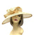 Lemon Yellow Wide Brim Wedding Hat with Loops-Fascinators Direct