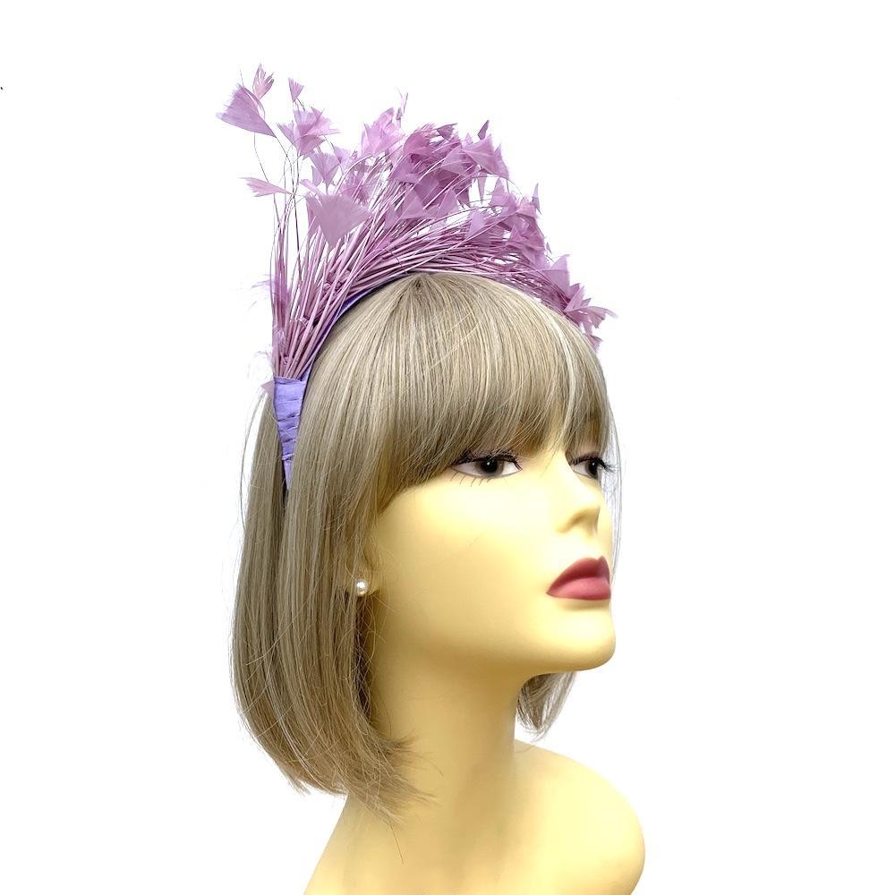 Lilac Feather Headband Fascinator-Fascinators Direct