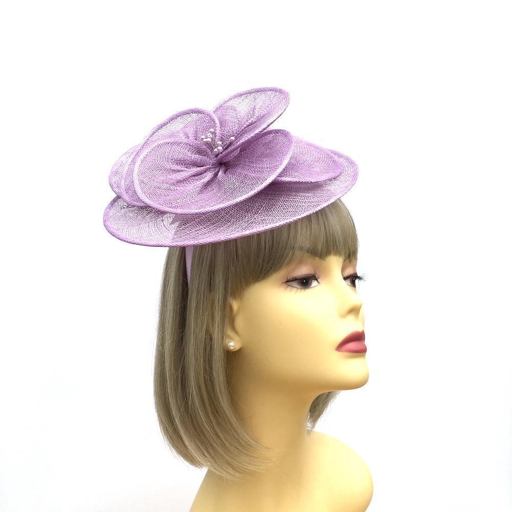 Lilac Hatinator in Poppy Flower Design-Fascinators Direct