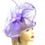 Lilac Large Fascinator with Ruched Crinoline & Flower-Fascinators Direct