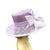 Lilac Wedding Hat with Sinamay Loops & Feathers-Fascinators Direct