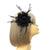 Lily Flower Small Black Fascinator Hair Clip-Fascinators Direct