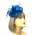 Looped Flower & Sinamay Cobalt Blue Disc Fascinator Hat-Fascinators Direct