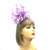 Millinery by Michelle Lilac Fascinator Flower with Feathers & Sinamay-Fascinators Direct