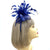 Millinery by Michelle Royal Blue Fascinator Flower with Feathers & Sinamay-Fascinators Direct