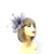 Millinery by Michelle Silver Grey Fascinator Flower with Feathers & Sinamay-Fascinators Direct