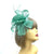 Mint Green Fascinator with Spearmint Sinamay Loops, Feathers & Netting-Fascinators Direct