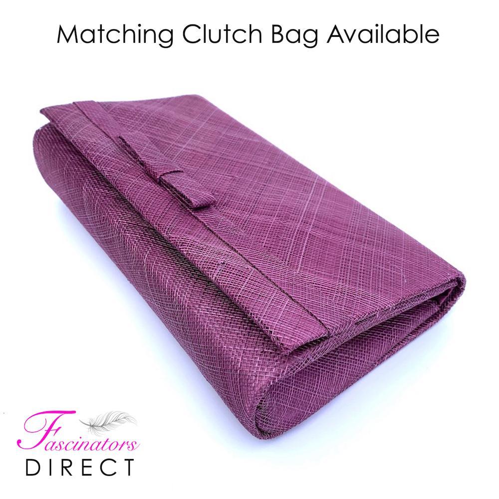 Mulberry Teardrop Disc Fascinator-Fascinators Direct