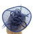 Navy Fascinator Hat with Sinamay Loops-Fascinators Direct