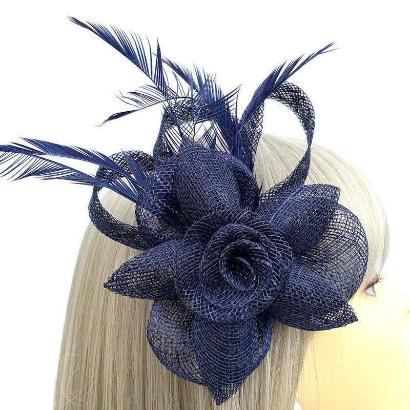 Navy Fascinators Navy Hair Fascinators & Navy Fascinator Hats