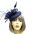 Navy Quill Fascinator Hat with Feathers & Loops-Fascinators Direct