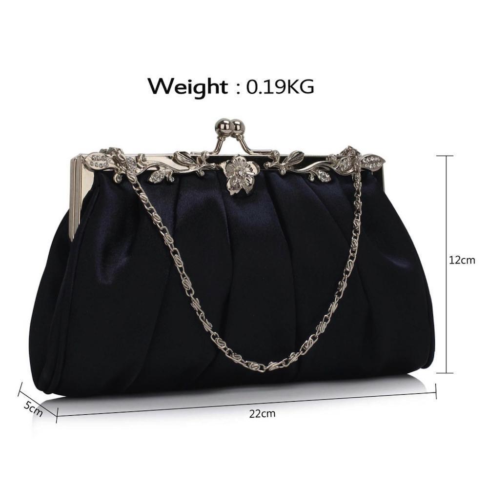 Navy diamante clutch bag on sale