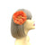 Orange Hair Flower Fascinator Clip-Fascinators Direct