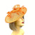 Orange Sinamay Saucer Fascinator Hat-Fascinators Direct