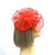 Pearlescent Red Chiffon Flower Fascinator-Fascinators Direct