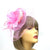 Pink Feather Flower Disc Fascinator with Veil-Fascinators Direct