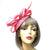 Pink Pillbox Fascinator Hat with Feather Quill & Sinamay Loops-Fascinators Direct