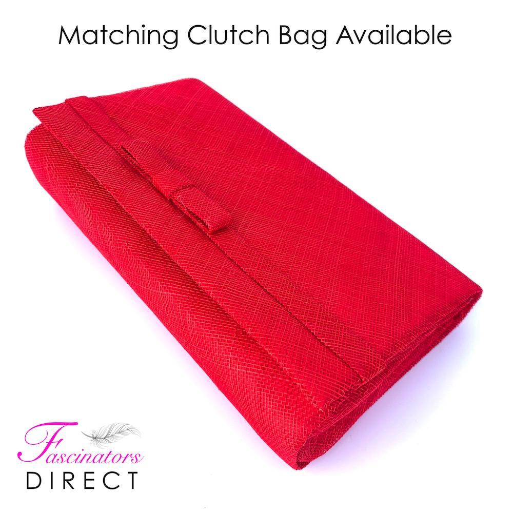 Poppy Red Teardrop Disc Fascinator-Fascinators Direct