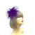 Purple Fascinator Clip with Feather Flower & Netting-Fascinators Direct