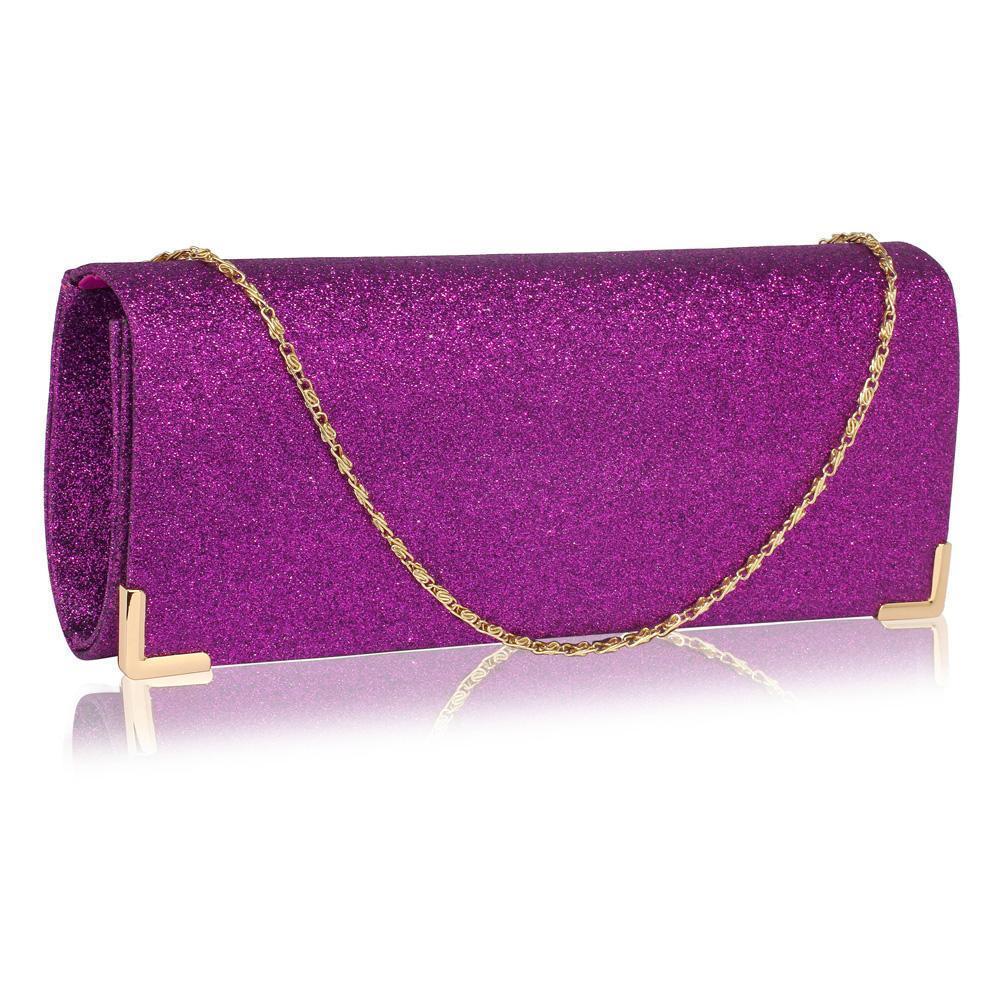 Purple sales glitter clutch