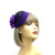 Purple Pillbox Hat Fascinator with Flower-Fascinators Direct