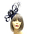 Quilled Navy Fascinator Hat with Looped Sinamay-Fascinators Direct