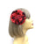 Red & Burgundy Hair Flower Fascinator Clip-Fascinators Direct