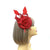 Red Hair Fascinator with Sinamay Flower & Feather Quill-Fascinators Direct