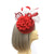 Red Pillbox Fascinator Hat with Dahlia Flower & Netting-Fascinators Direct