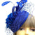 Royal Blue Pillbox Fascinator Hat with Dahlia Flower & Netting-Fascinators Direct