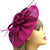 Ruched Sinamay Fan Style Magenta Fascinator Hat-Fascinators Direct